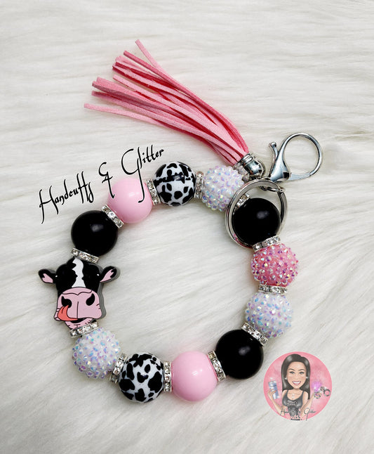 Wristlet Keychains (20mm Bubblegum Beads) - MOO