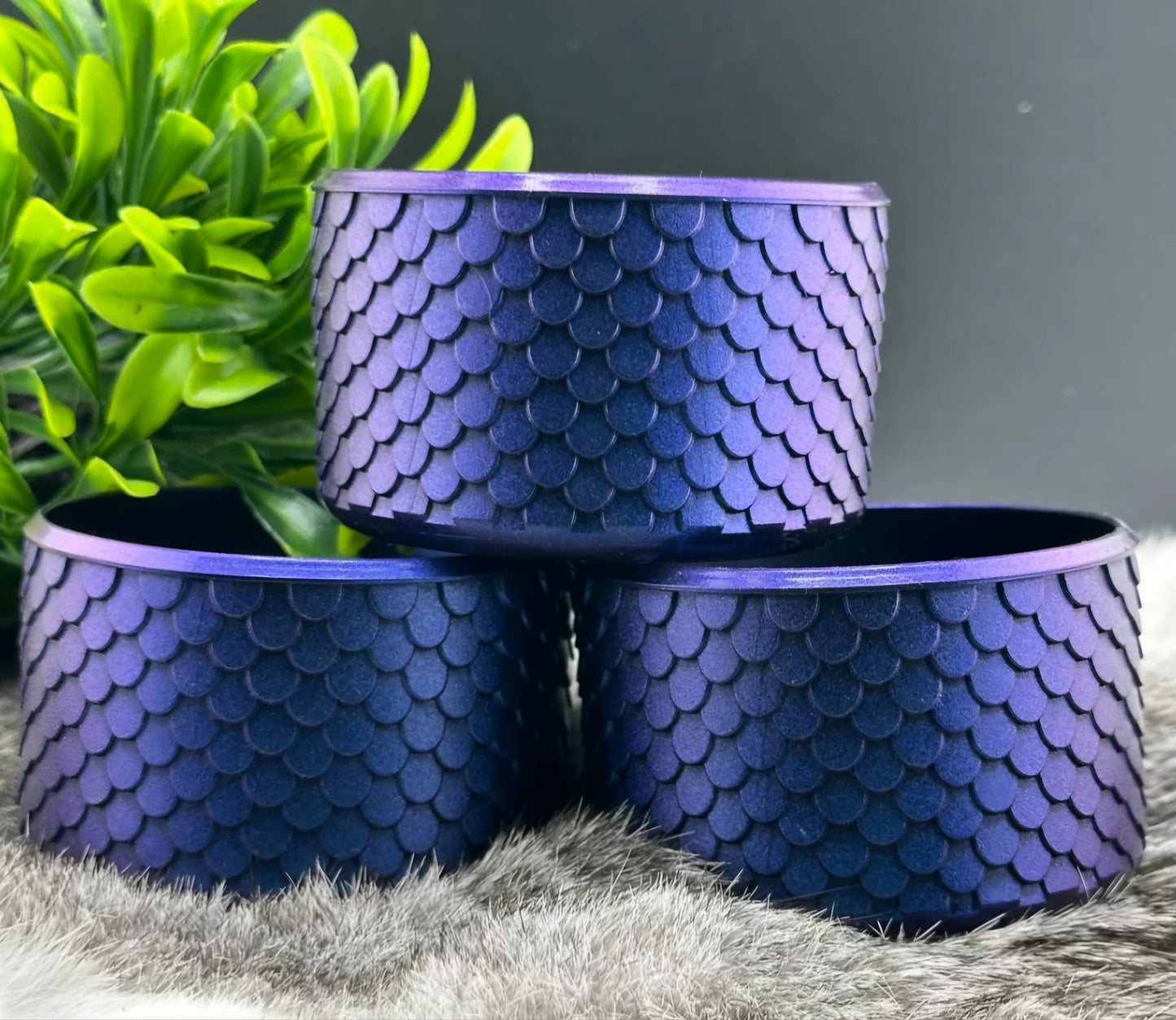 Tumbler Accessories: Silicone Boot - Purple Dragon Scales