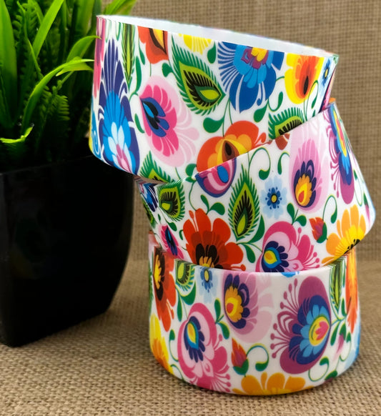 Tumbler Accessories: Silicone Boot - Mexican Florals