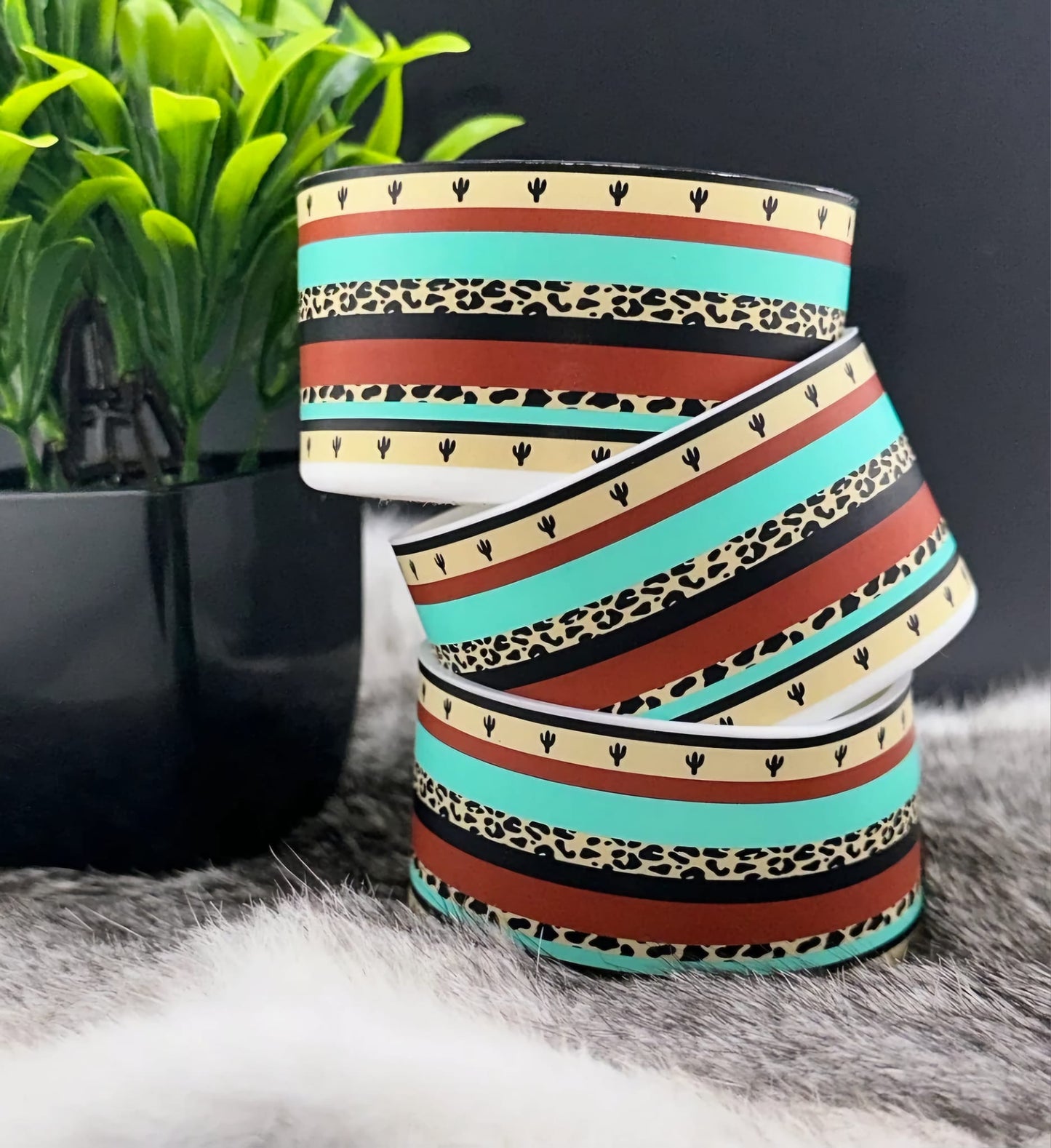 Tumbler Accessories: Silicone Boot - Leopard Serape