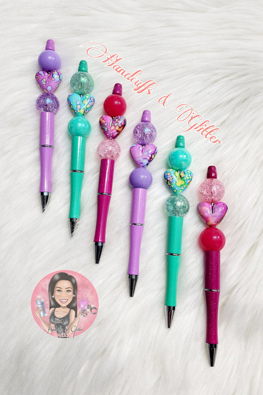 Focal Beaded Pen - Valentines Day (Heart)