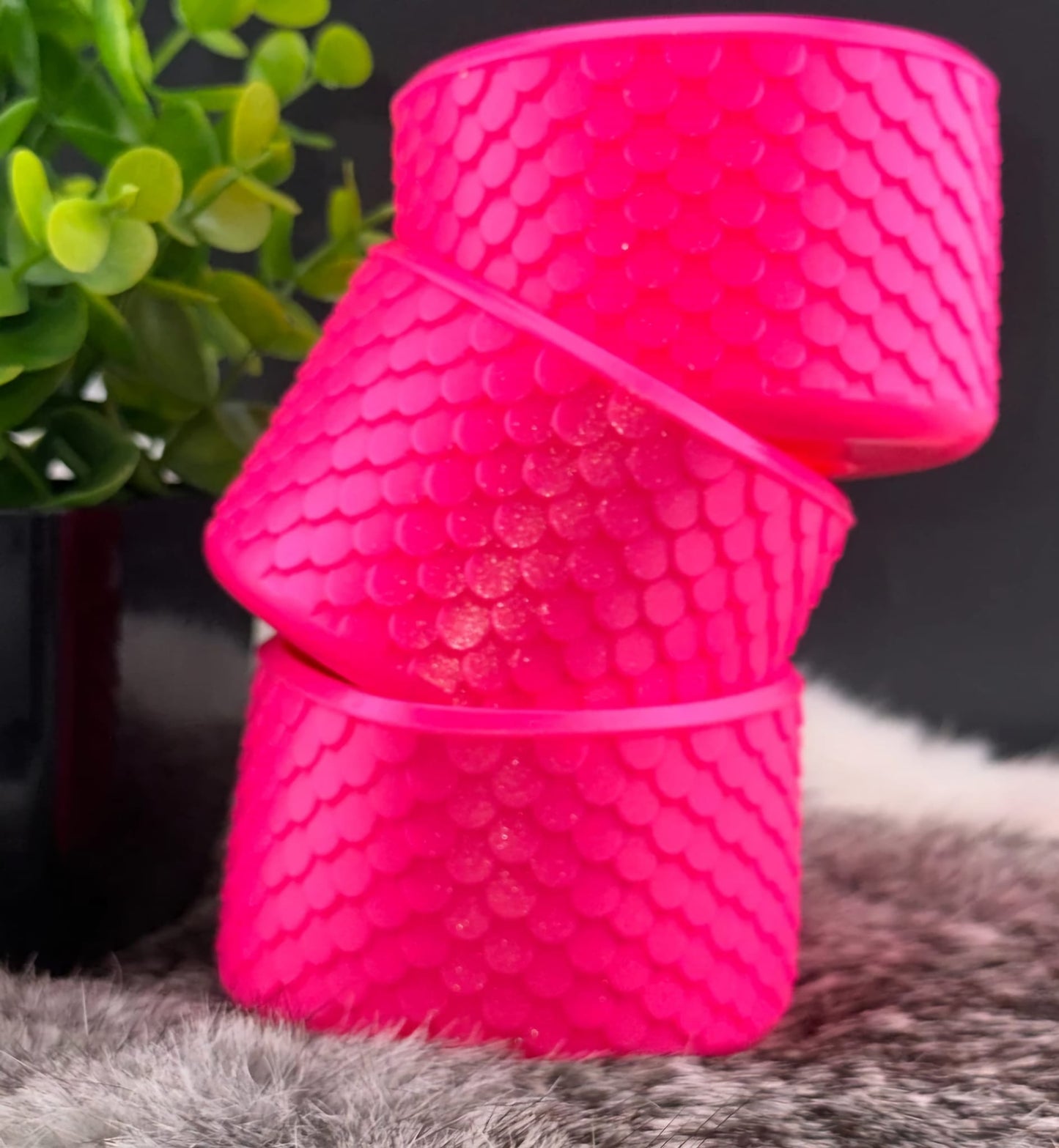 Tumbler Accessories: SET Option = Boot & Straw Topper Set / Hot Pink Mermaid