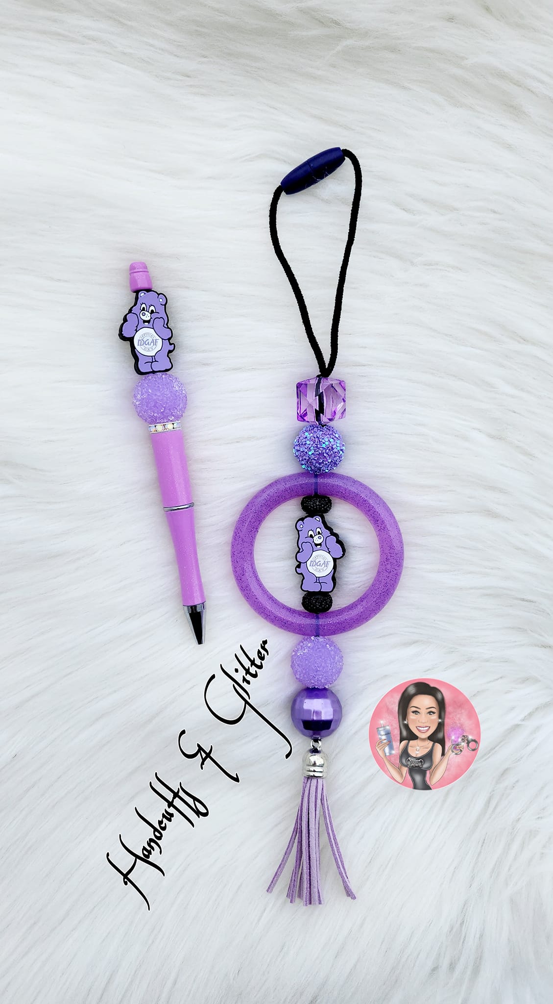 Set: Mirror Lanyard & Pen _ Mean Bears